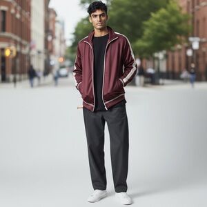 Men’s Track‎ Suit Jacket Wesc Burgundy Outerwear Streetwear Stockholm Sweden S